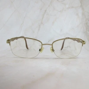 Sophia loren Beau Rivage Zyloware 183 Eyeglasses Frame Women Gold Half Rim 53-17 - Picture 1 of 8