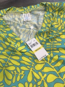 Trina Turk Swim & Spa Collection trellis auqa/lime Cover Up Dress NWT $178 Med - Picture 1 of 9