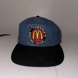 Vintage McDonald's Racing Team Blue Denim #94 Bill Elliot NASCAR  Hat - Picture 1 of 5