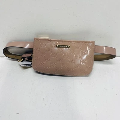 Michael Kors Logo Debossed Fawn Pattern Patent Belt Bag - Image 1 of 4
