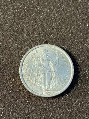 1975 French Polynesia 1 Franc Coin Polynesie Francaise 1F World Coin One Franc - Image 1 of 4