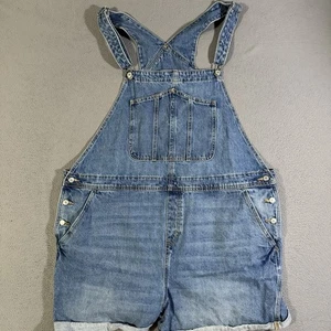 Old Navy Overalls Shorts Blue Denim Women's XL BOHO Summer Wear - Picture 1 of 6