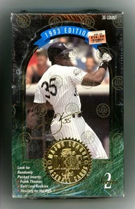 1993 LEAF Series 2 Baseball Unopened Wax Box w/ 36 Sealed Packs - Gold Rookies - Picture 1 of 4
