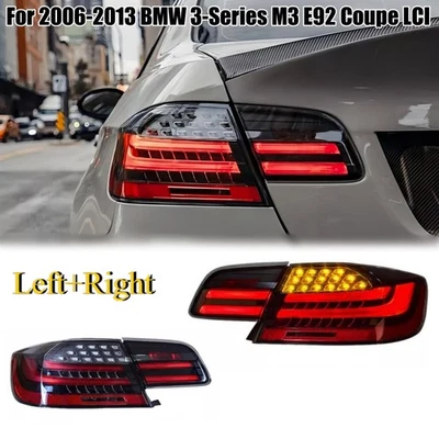 Conjunto de pares de luces traseras LED ahumadas LCI cupé serie 3 M3 E92 2006-2013 Foto 1 de 4