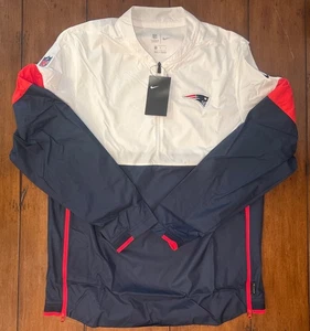 New England Patriots Nike On Field Apparel 1/4 Zip Windbreaker Mens M New W/Tags - Picture 1 of 19
