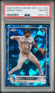 2022 TOPPS CHROME SAPPHIRE UPDATE JEREMY PENA PSA 10 RC  - Picture 1 of 2