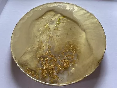 Untersetzer Blattgold Metallic Gold Glitzer Gold & Silber Tablett  - Bild 1 von 4