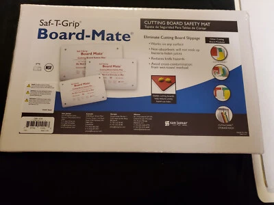 San Jamar CBM1622 Saf-T-Grip Board-Mate 22" x 16" White Cutting Board Mat
