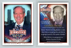 George Pataki #7 Decision 2016 Trading Card - Picture 1 of 1