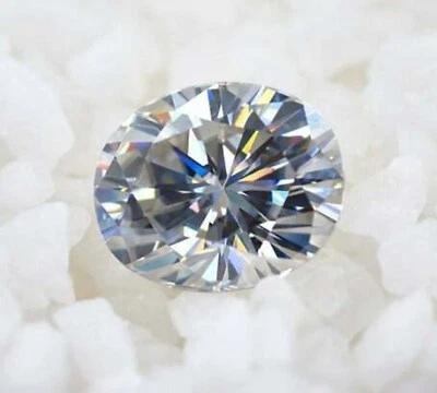 White Diamond 1.00Ct Certified Lab-Grown Oval Cut FL-Clarity Loose Gemstone 4AUR - Image 1 of 4