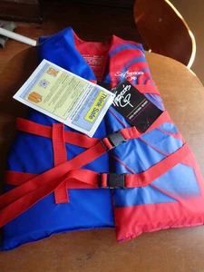 Americans Cup Life Jacket Red White Blue USA Adult Magnum Chest 50"-62" - Picture 1 of 7