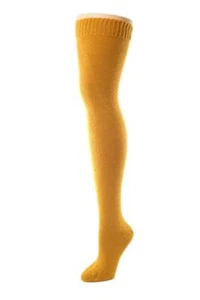 Stocking, Light Weight Cotton Over the Knee, 18th Century Reproduction Mustard - Picture 1 of 1