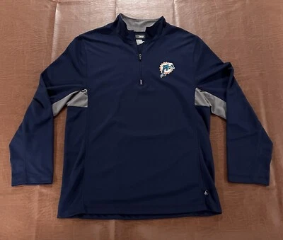 NFL Miami Dolphins 1/4 Zip Dri-Fit Pullover - Size Medium — 第 1/4 张图片