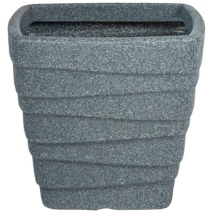 Strata Trojan Planter Indoor Outdoor Garden Plastic Square Plant Pot - Grey - Picture 1 of 1