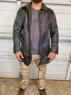 Chaqueta de cuero genuino Maxam para hombre Foto 1 de 4