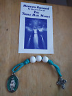 3 Three Hail Mary Chaplet White Turquoise Miraculous Medal 4 Way Cross
