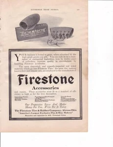 1913 Firestone Reifenzubehör Druck-Anzeige / "Blow Out Patch" tolle Kunst - Bild 1 von 1