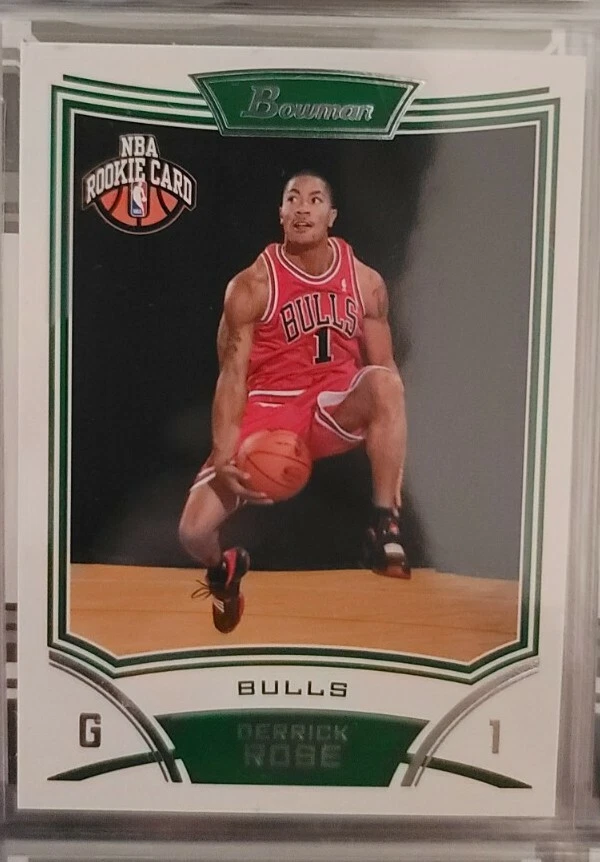 Tarjeta de novato Derrick Rose Bowman 2008-09 #111 RC Bulls Roy Knicks Foto 1 de 1