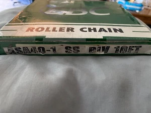 EBC ROLLER CHAIN ASA40-1 SS RIV 10ft NOS - Picture 1 of 2