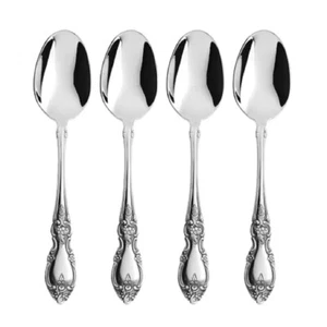 Oneida Stainless Flatware LOUISIANA Oval Soup / Place Spoons - Set of Four / NO - Picture 1 of 5