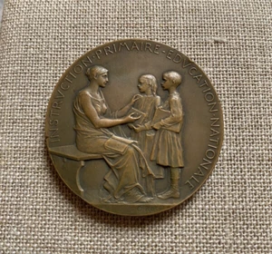 Französische Instruktionsmedaille 1897-98 Médaille du ministère de l’Instruction publique - Bild 1 von 3