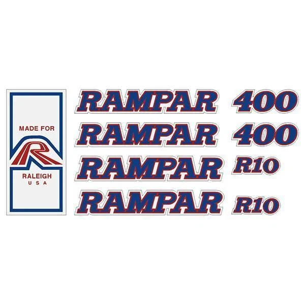 Rampar - Juego de calcomanías 400 R10 azul sobre blanco Foto 1 de 1