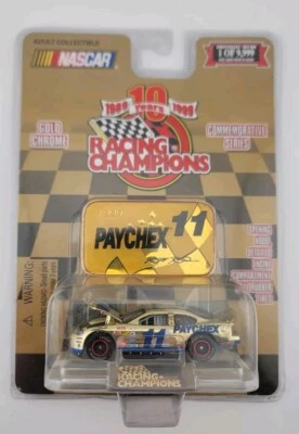 Racing Champions NASCAR Brett Bodine 11 Paychex Serie Conmemorativa Cromo Dorado Foto 1 de 4