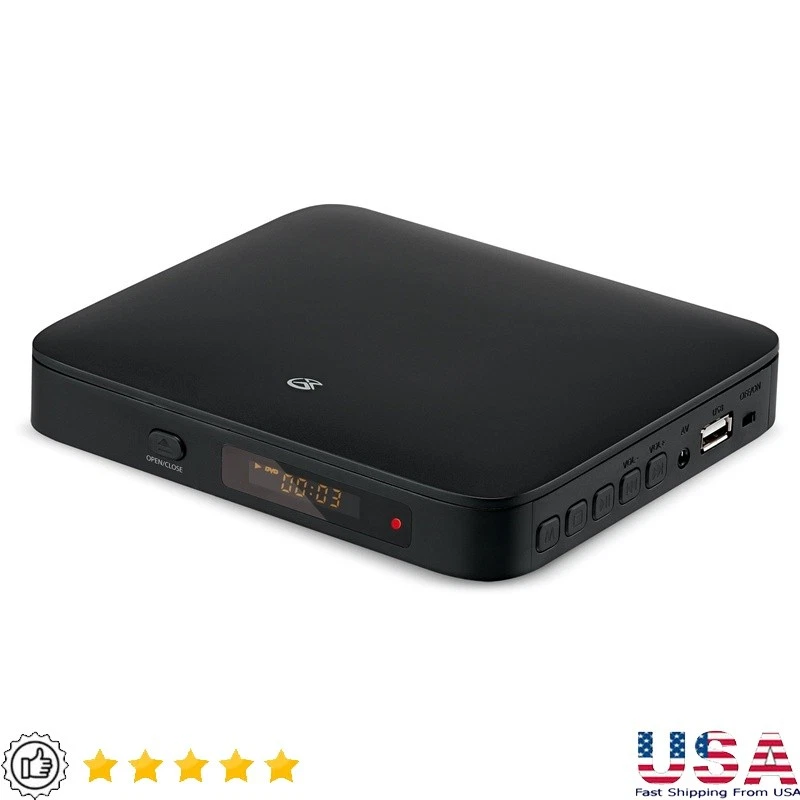 Mini reproductor de DVD 1080p HD reproductor de conversión ascendente con altavoces integrados remotos HDMI EE. UU. Foto 1 de 4