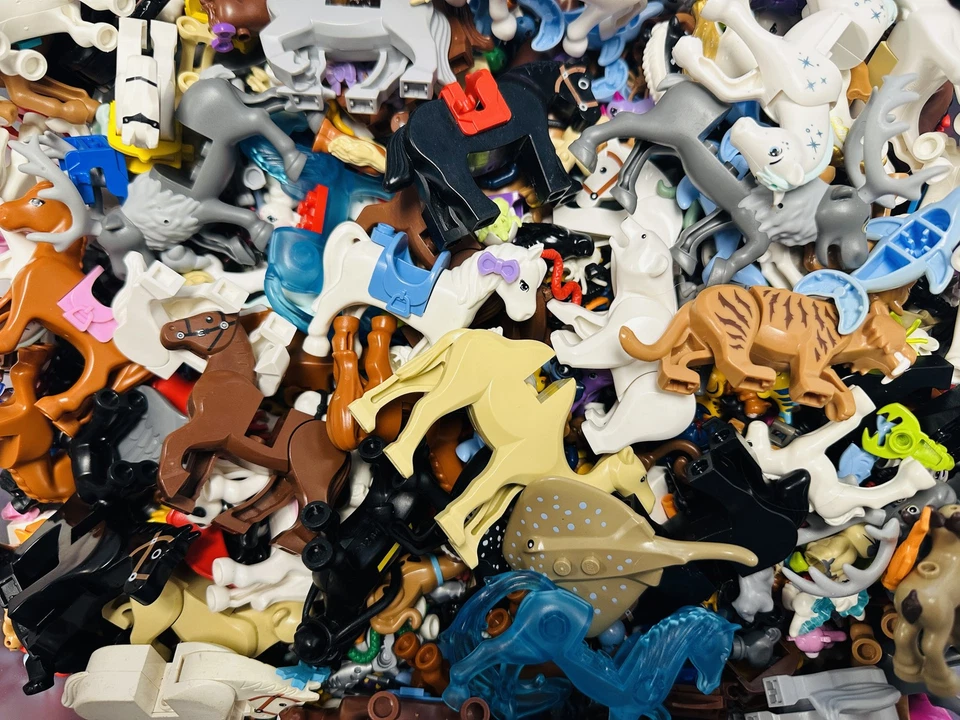 Lote De 10 Onzas Aleatorio Lego Animal Caballo Rata Conejo Perro Gato Camello Serpiente Foto 1 de 4