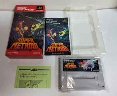 Super Metroid Nintendo SNES SFC Super Famicom con caja de Japón #1217 Foto 1 de 4