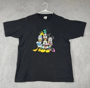 Vintage Disney Unisex T-Shirt Black One Size Cotton Short Sleeve Disney Family - Picture 1 of 5