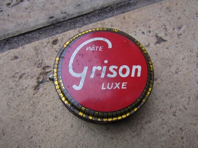 boite ancienne de cirage pâte GRISON luxe rouge - Photo 1/4