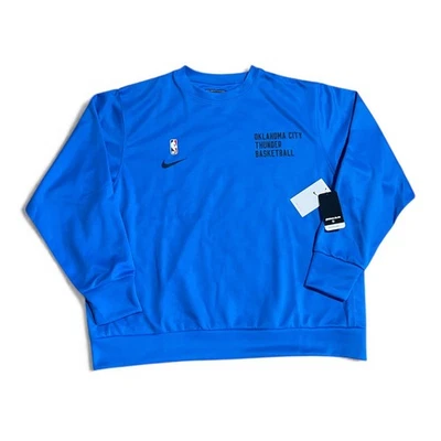 Nike engineered NBA  Oklahoma City Thunder team Issued Crewneck Sz XL blue NWT - Image 1 of 3