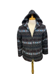 Audrey Celine Fleece Jacket w/ hood Women's long sleeve Small Graphic print - Picture 1 of 15