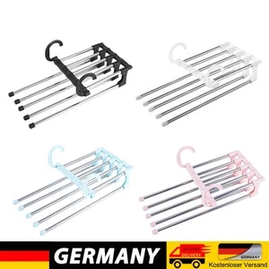 Trousers Pants Tie Storage Shelf Closet Organizer Stainless Steel Clothes Hanger - Bild 1 von 15
