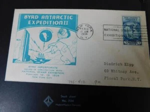 BYRD ANTARTIC EXPEDITION FDC, 10 DE FEBRERO DE 1934, CON CANCELACIÓN DE EXPOSICIÓN - Imagen 1 de 1