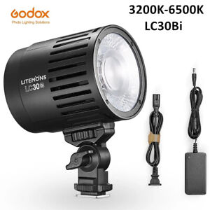 Godox LC30 LC30Bi 3200K-6500K CRI/TLCI Mini Litemons Tabletop Video Light Lamp 
