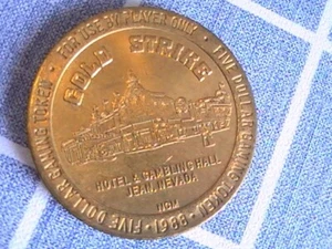 CASINO 5 FIVE DOLLARS GOLD STRIKE GAMING TOKEN JEAN NEVADA 1988 - Bild 1 von 4