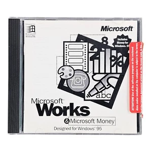 Microsoft Works & Microsoft Money Designed For Windows 95 PC CD-ROM Free Post - Picture 1 of 6
