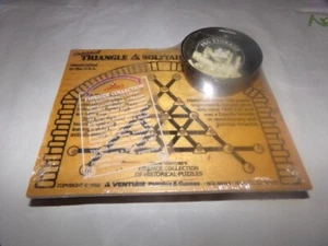 Sealed Vintage Triangle Solitaire Wood Game Venture's Fireside Handcrafted 1988 - Picture 1 of 7