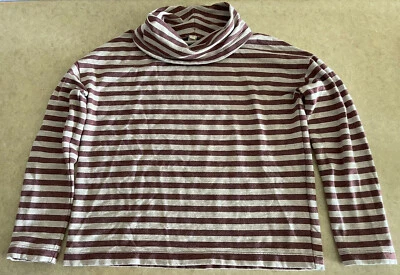 J. Crew водолазка пуловер свитер рубашка с длинными рукавами женщин XXS красный в полоску - Изображение 1 из 4