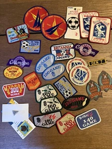 Vintage Lot Of Youth 90's Patches Bowling Scouts Soccer Iron On Embroidered - Picture 1 of 7