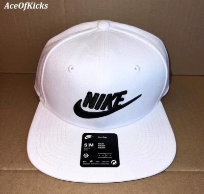 Nike Dri-Fit Structured Futura Pro Cap White Black Hat SZ S/M Adult FB5380-100 - Image 1 of 4