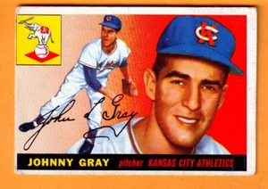 Johnny Gray Kansas City A's 1955 Topps #101 radiocontrol West Palm Beach Florida - Imagen 1 de 2