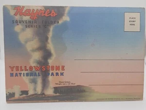 Yellowstone National Park Series "C" Vintage Souvenir Photo Folder Montana - Picture 1 of 7