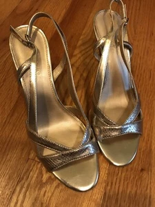 Franco Sarto Gold Leder Heels Riemchen Slingback Pumps 8 - Bild 1 von 8