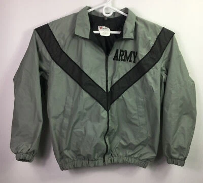 Армия PFU унисекс серый черный куртка работает спортзал ветровка молнии размер маленький/длинный - Изображение 1 из 4