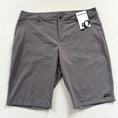 NWT Pearl Izumi Men Solid Gray Flat Front Reflective Detail Boardwalk Short 38 - Image 1 of 4