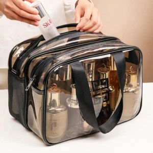 Women Portable Travel Wash Bag Female Transparent Waterproof Double-layer - Picture 1 of 5