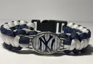 Bracciale Paracord Baseball New York Yankees NUOVO - Foto 1 di 2